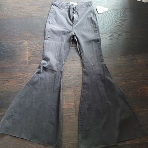 Free People Flare Jeans, Black